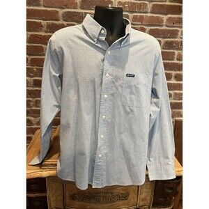 Chaps Ralph Lauren Shirt Men's Collared Long Sleeve Button Down Easy Care Large